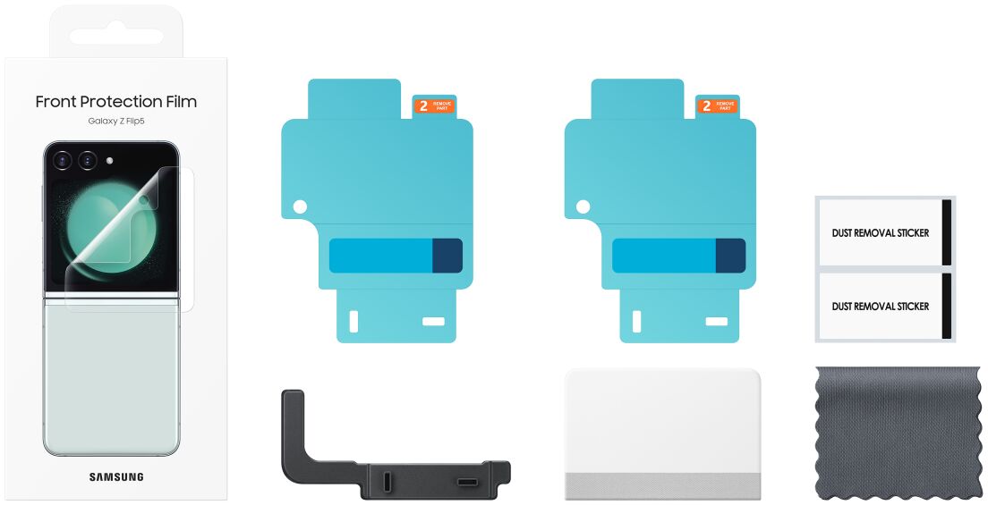Originele Samsung Galaxy Z Flip 5 Screenprotector Display Folie 2-Pack afbeelding 5