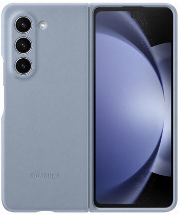 Origineel Samsung Galaxy Z Fold 5 Hoesje ECO-Leather Case Blue Hoesjes