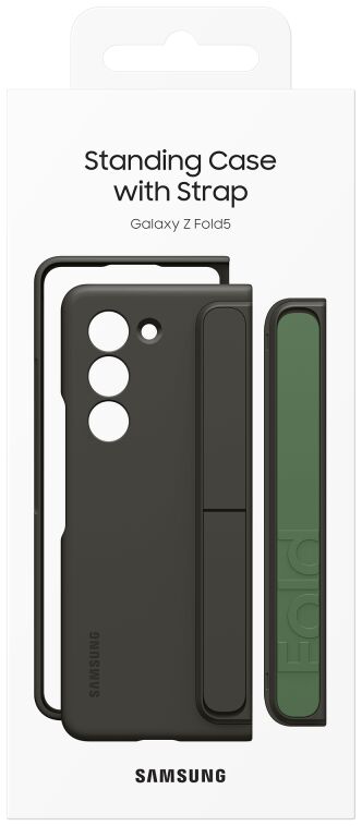 Origineel Samsung Galaxy Z Fold 5 Hoesje Standing Case Strap Graphite afbeelding 9