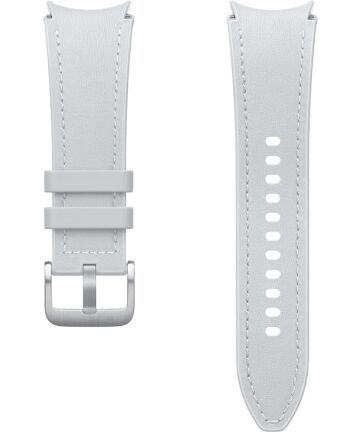Origineel Samsung Galaxy Watch Bandje 20MM - Duurzaam Leer - Maat S/M - Zilver Bandjes