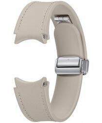 Origineel Samsung Galaxy Watch Bandje 20MM - D-Buckle Leer - (S/M) Beige