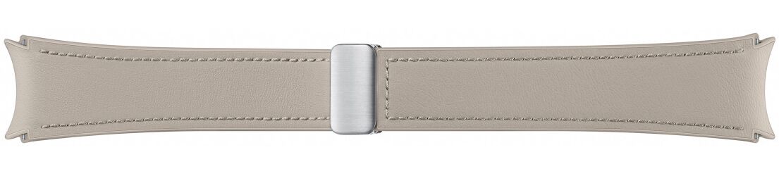 Origineel Samsung Galaxy Watch Bandje 20MM - D-Buckle Leer - (M/L) Beige afbeelding 3