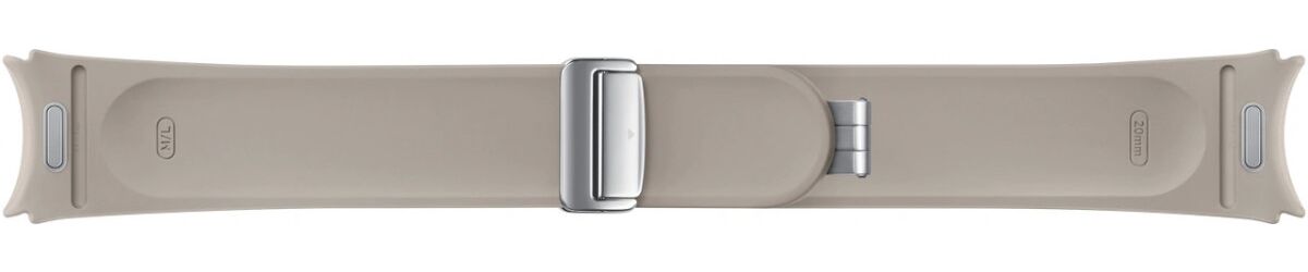 Origineel Samsung Galaxy Watch Bandje 20MM - D-Buckle Leer - (M/L) Beige afbeelding 4