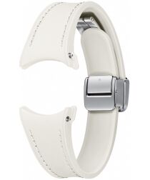 Origineel Samsung Watch Bandje 20MM Slim D-Buckle - Leer (S/M) Wit