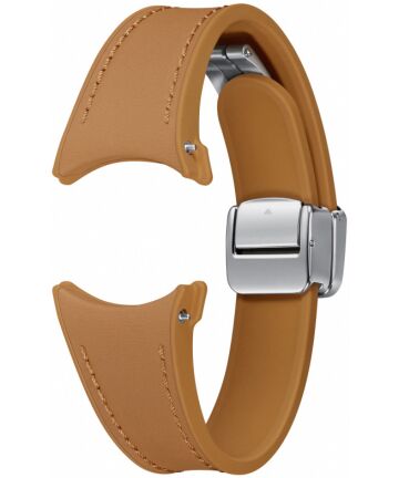 Origineel Samsung Watch Bandje 20MM Slim D-Buckle - Leer (S/M) Bruin Bandjes