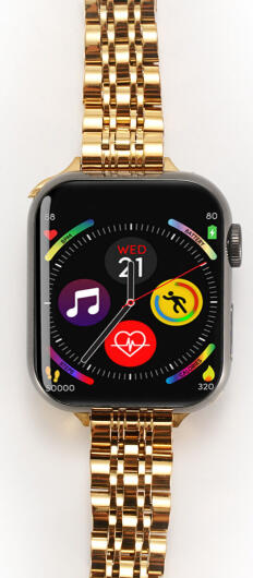 Apple Watch Bandje - 1-10/SE/Ultra - 49/46/45/44/42MM - Roestvrij Staal - Goud afbeelding 4