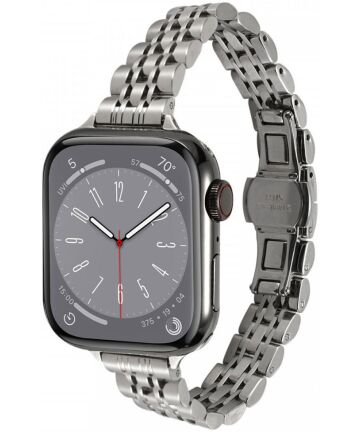 Apple Watch Bandje - 1-9/SE/Ultra 49MM/45MM/44MM/42MM - Roestvrij Stalen Zilver Bandjes
