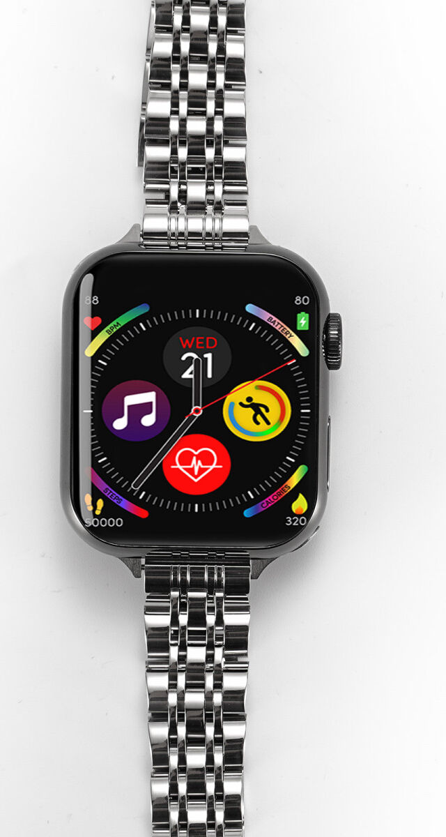 Apple Watch Bandje - 1-10/SE/Ultra - 49/46/45/44/42MM - Roestvrij Staal - Zilver afbeelding 6