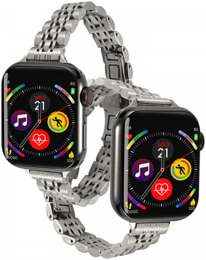 Apple Watch Bandje - 1-10/SE/Ultra - 49/46/45/44/42MM - Roestvrij Staal - Zilver afbeelding 2
