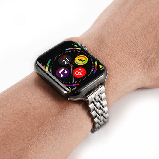 Apple Watch Bandje - 1-10/SE/Ultra - 49/46/45/44/42MM - Roestvrij Staal - Zilver afbeelding 3