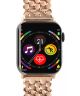 Apple Watch Bandje - 1-9/SE 41MM/40MM/38MM - Honingraat - RVS - Roze Goud