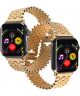 Apple Watch Band - 1-9/SE/Ultra 49MM/45MM/44MM/42MM - Honingraat RVS Bandje Goud