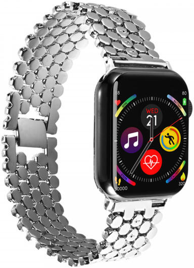 Apple Watch Bandje - 1-10/SE/Ultra - 49/46/45/44/42MM - Honingraat RVS -Zilver afbeelding 6