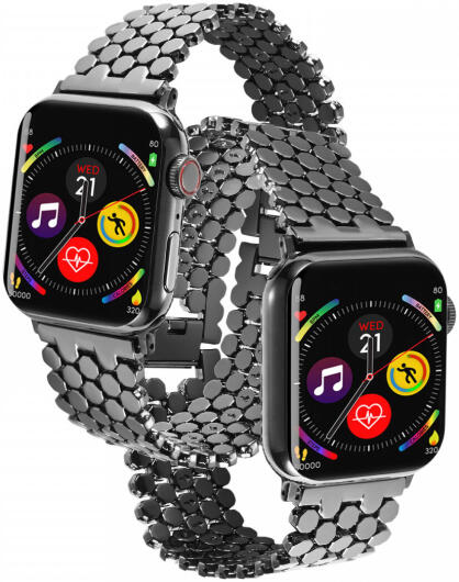 Apple Watch Bandje - 1-10/SE/Ultra - 49/46/45/44/42MM - Honingraat RVS - Zwart afbeelding 2