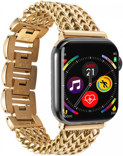 Apple Watch Bandje - 1-10/SE - 42MM/41MM/40MM/38MM - Gevlochten - Staal - Goud afbeelding 6