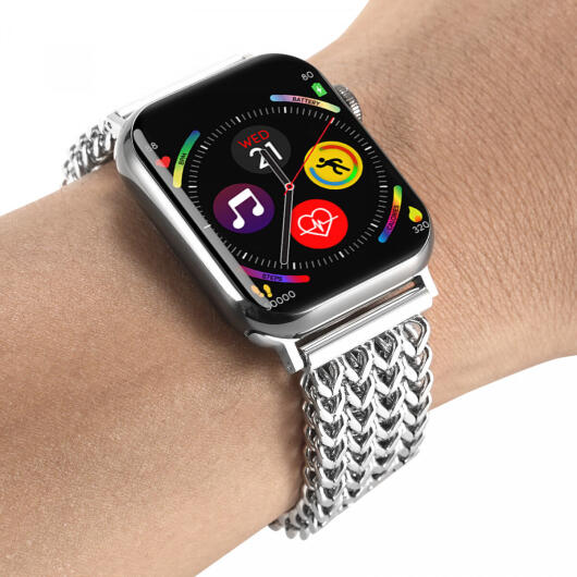 Apple Watch Bandje - 1-10/SE - 42MM/41MM/40MM/38MM - Gevlochten - Staal - Zilver afbeelding 4