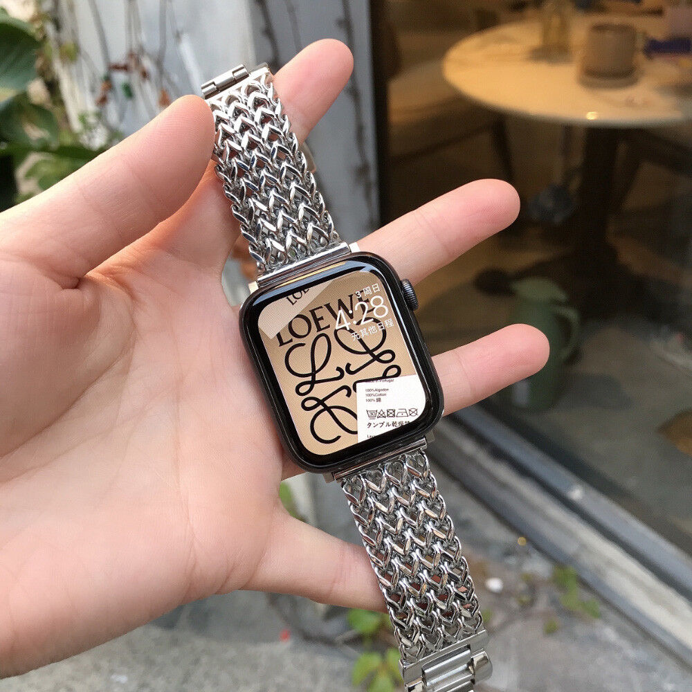 Apple Watch Bandje - 1-9/SE/Ultra 49MM/45MM/44MM/42MM - Stalen - Zilver afbeelding 4