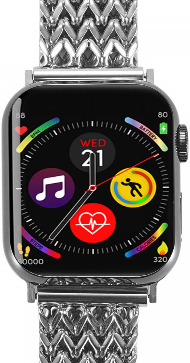 Apple Watch Bandje - 1-9/SE/Ultra 49MM/45MM/44MM/42MM - Stalen - Zilver afbeelding 6