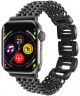 Apple Watch Bandje - 1-9/SE/Ultra 49MM/45MM/44MM/42MM - Stalen - Zwart