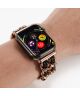 Apple Watch Bandje - 1-9/SE 41MM/40MM/38MM - Gevlochten - RVS - Roze Zwart