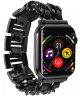 Apple Watch Bandje - 1-9/SE 41MM/40MM/38MM - Gevlochten - RVS - Zwart Grijs