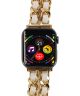 Apple Watch Bandje - 1-9/SE 41MM/40MM/38MM - Gevlochten - RVS - Goud Wit