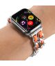 Apple Watch Bandje - 1-9/SE 41MM/40MM/38MM - Gevlochten - RVS - Oranje
