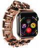 Apple Watch Bandje - 1-9/SE/Ultra 49MM/45MM/44MM/42MM - RVS - Roze Zwart