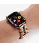 Apple Watch Bandje - 1-9/SE/Ultra 49MM/45MM/44MM/42MM - RVS - Roze Wit