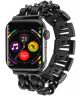 Apple Watch Bandje - 1-9/SE/Ultra 49MM/45MM/44MM/42MM - RVS - Zwart Grijs