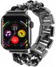 Apple Watch Bandje - 1-9/SE/Ultra 49MM/45MM/44MM/42MM - RVS - Zwart Zilver