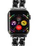 Apple Watch Bandje - 1-9/SE/Ultra 49MM/45MM/44MM/42MM - RVS - Zwart Zilver