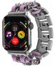 Apple Watch Bandje - 1-9/SE/Ultra 49MM/45MM/44MM/42MM - Gevlochten RVS - Paars