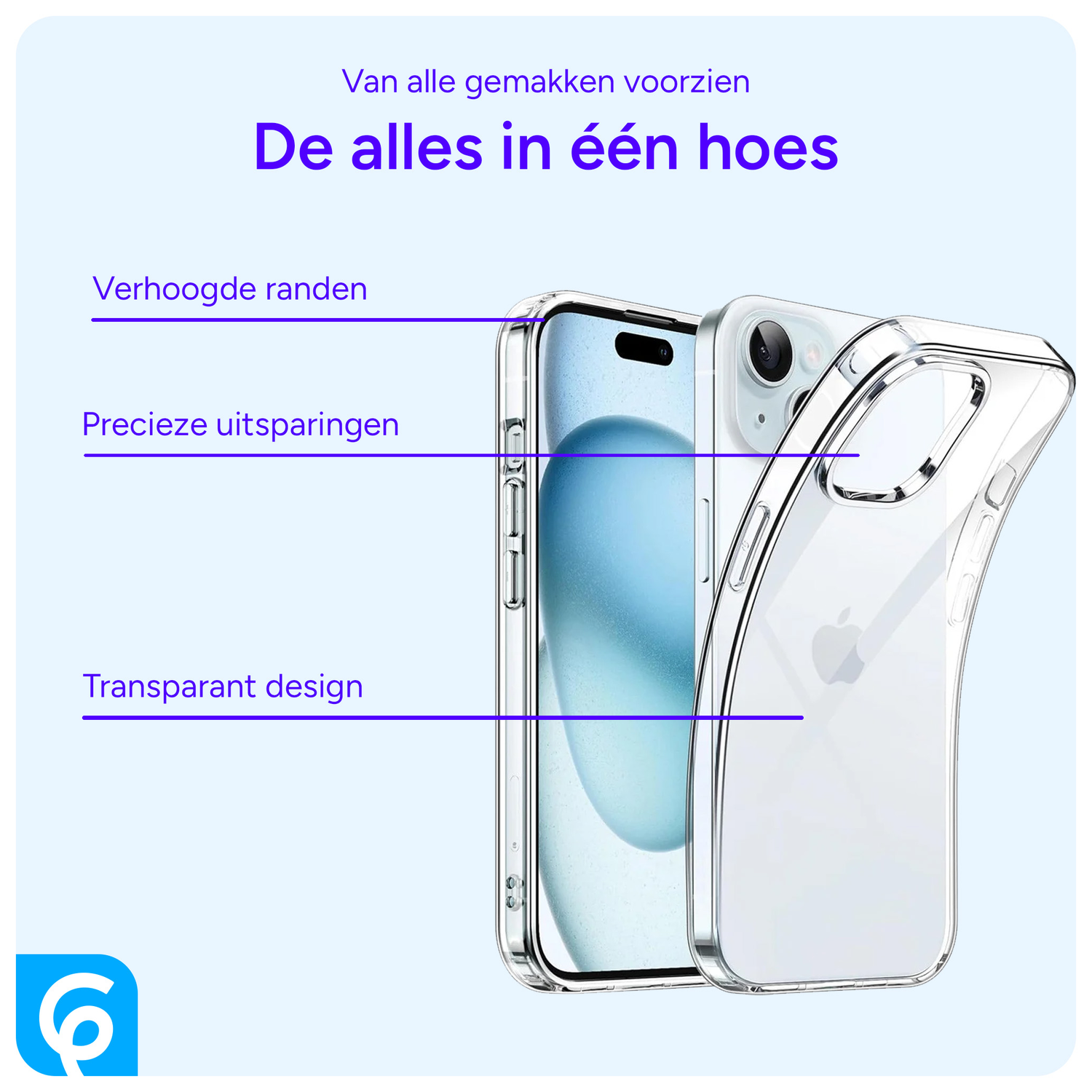 Apple iPhone 15 Hoesje Dun TPU Back Cover Transparant afbeelding 3