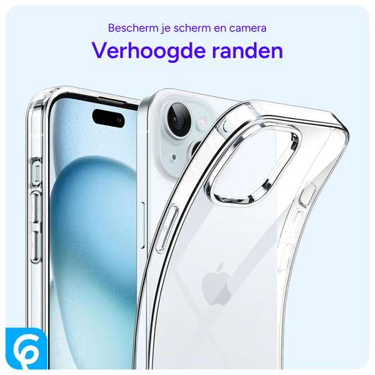 Apple iPhone 15 Hoesje Dun TPU Back Cover Transparant afbeelding 4