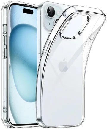 Apple iPhone 15 Plus Hoesje Dun TPU Back Cover Transparant Hoesjes