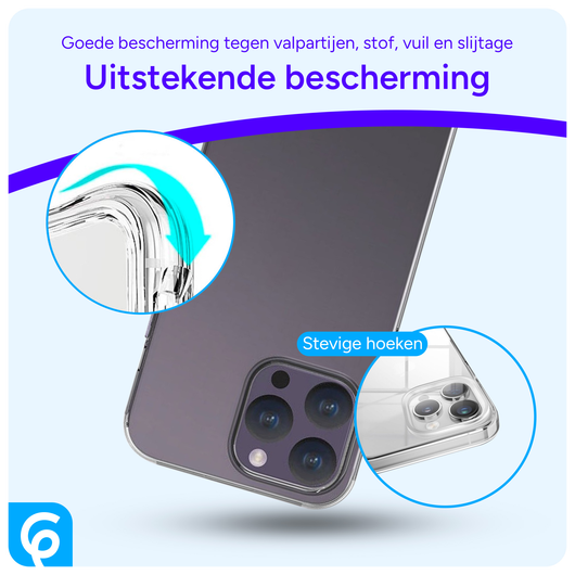 Apple iPhone 15 Pro Hoesje Dun TPU Back Cover Transparant afbeelding 2