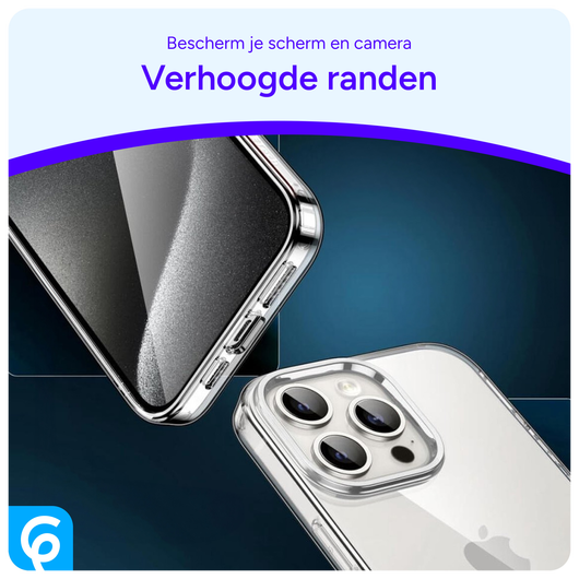 Apple iPhone 15 Pro Hoesje Dun TPU Back Cover Transparant afbeelding 4