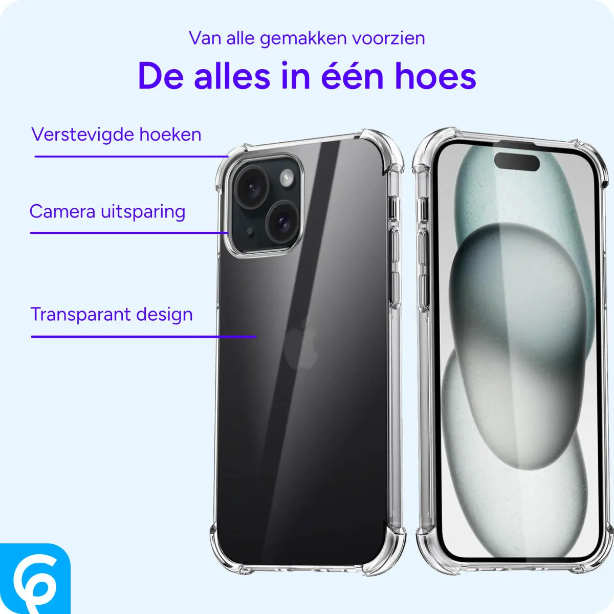 Apple iPhone 15 Hoesje Schokbestendig en Dun TPU Transparant afbeelding 4