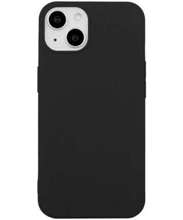 Apple iPhone 15 Plus Hoesje Matte Back Cover Dun TPU Zwart Hoesjes