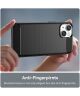 Apple iPhone 15 Hoesje Geborsteld TPU Flexibele Back Cover Zwart