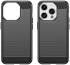 Apple iPhone 15 Pro Hoesje Geborsteld TPU Flexibele Back Cover Zwart afbeelding 2
