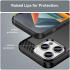 Apple iPhone 15 Pro Hoesje Geborsteld TPU Flexibele Back Cover Zwart afbeelding 6