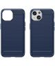 Apple iPhone 15 Hoesje Geborsteld TPU Flexibele Back Cover Blauw