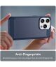 Apple iPhone 15 Pro Hoesje Geborsteld TPU Flexibele Back Cover Blauw