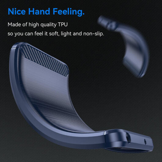 Apple iPhone 15 Pro Hoesje Geborsteld TPU Flexibele Back Cover Blauw afbeelding 5