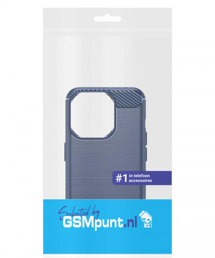 Apple iPhone 15 Pro Hoesje Geborsteld TPU Flexibele Back Cover Blauw afbeelding 9