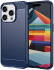 Apple iPhone 15 Pro Hoesje Geborsteld TPU Flexibele Back Cover Blauw