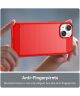 Apple iPhone 15 Plus Hoesje Geborsteld TPU Flexibele Back Cover Rood