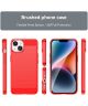 Apple iPhone 15 Plus Hoesje Geborsteld TPU Flexibele Back Cover Rood